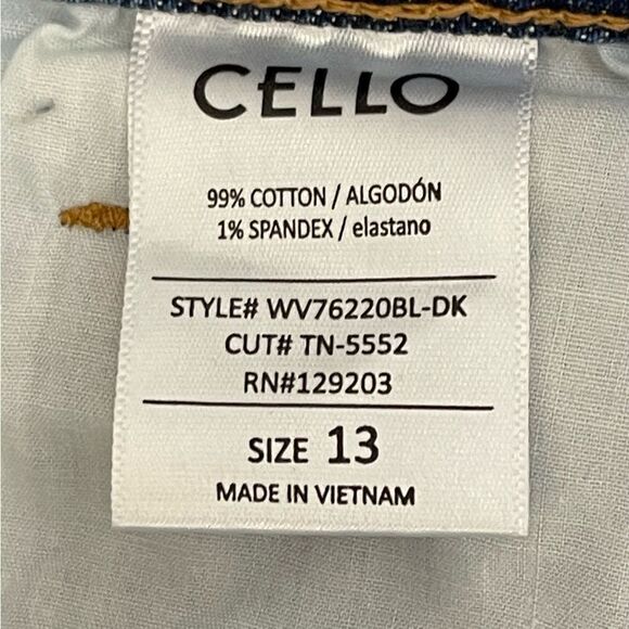 Cello High Waist Bleached Denim Mom Jeans Sz 13 Stretch Cowgirl Bohemian Country - Picture 10 of 11